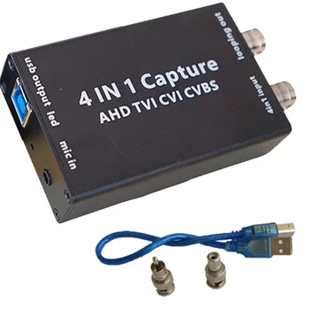 High Performance Capture Kártya Megszerzése Adapter Cvbs Tvi Cvi Bemenet USB-Kimenet, 1080P Analóg HD Drive-Ingyenes Támogatás Gyűrű Kimenet