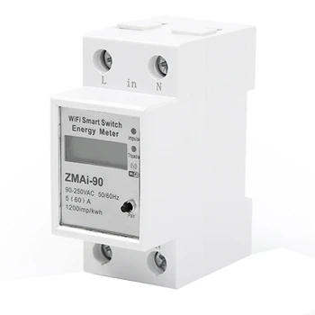 Tuya WIFI Smart Switch Energia-Mérő Okos Telefon Távoli Méter Kapcsoló Időzítő Teljesítmény Wattmeter Feszültség Aktuális Monitor